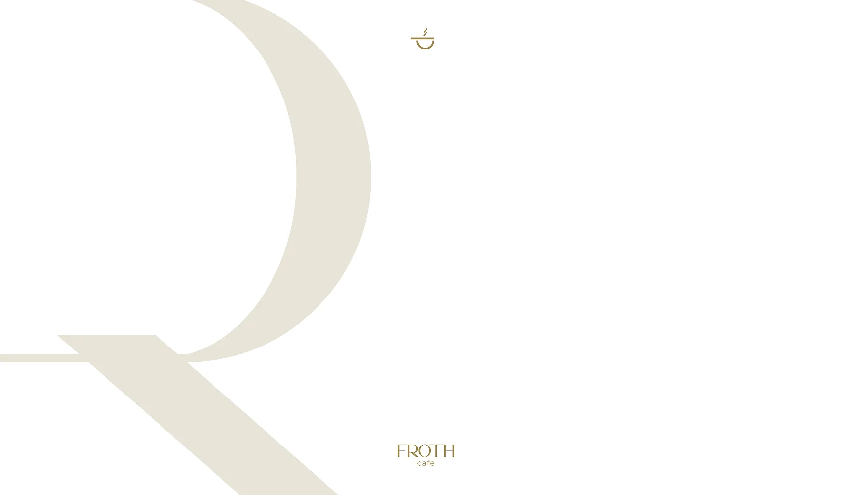 Froth Cafe logo mark exploration
